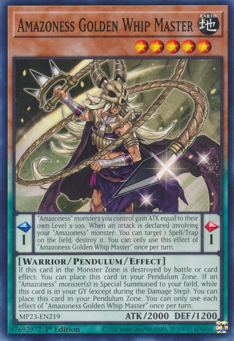 Amazoness Golden Whip Master [MP23-EN219] Common | Card Merchant Takapuna