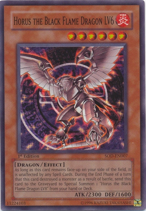 Horus the Black Flame Dragon LV6 [SOD-EN007] Super Rare | Card Merchant Takapuna