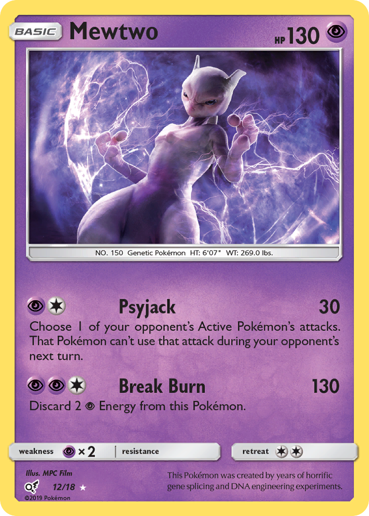 Mewtwo (12/18) [Sun & Moon: Detective Pikachu] | Card Merchant Takapuna