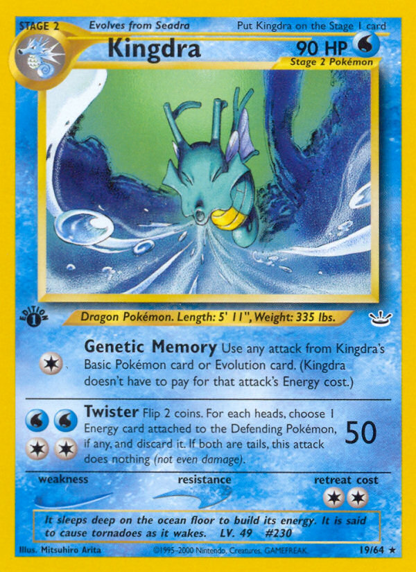 Kingdra (19/64) [Neo Revelation 1st Edition] | Card Merchant Takapuna