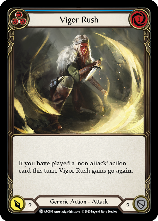 Vigor Rush (Blue) [U-ARC199] (Arcane Rising Unlimited)  Unlimited Normal | Card Merchant Takapuna