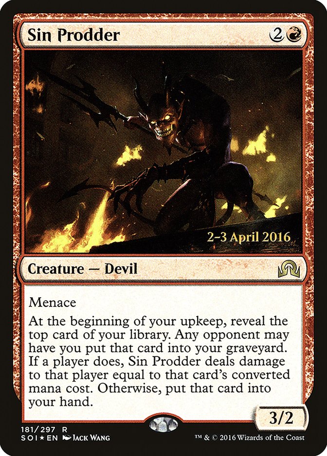 Sin Prodder [Shadows over Innistrad Prerelease Promos] | Card Merchant Takapuna