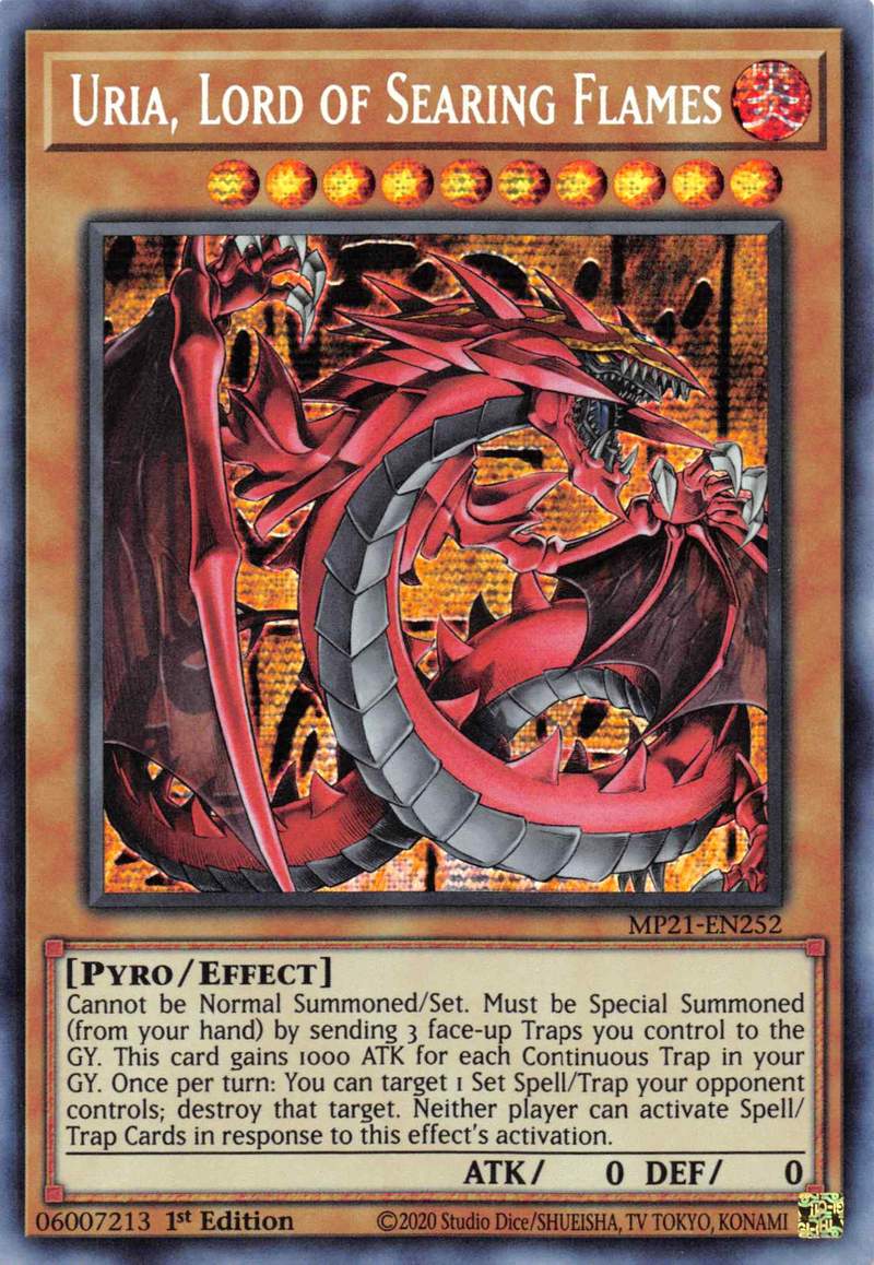 Uria, Lord of Searing Flames [MP21-EN252] Prismatic Secret Rare | Card Merchant Takapuna