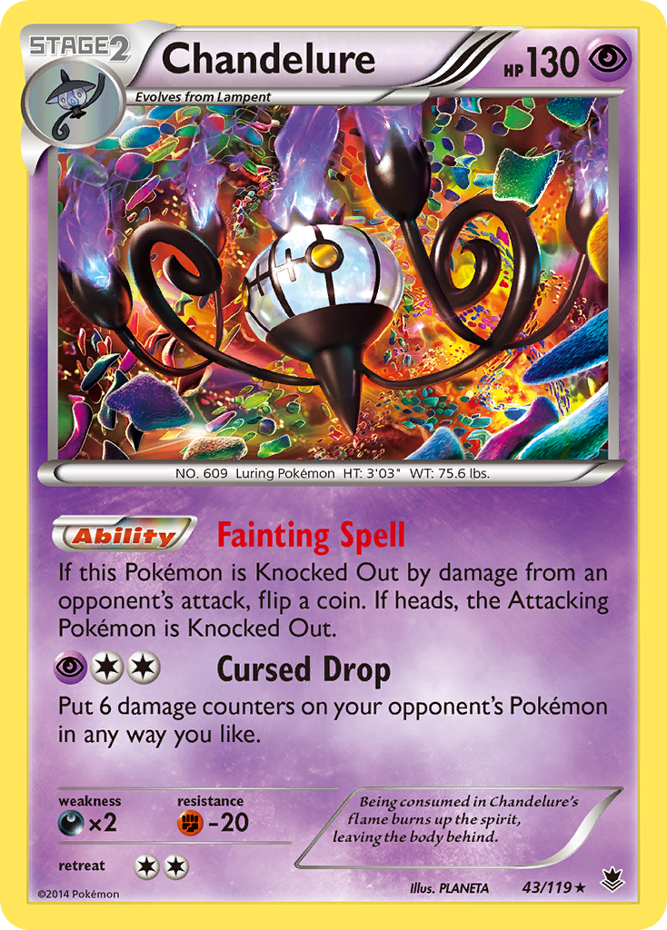 Chandelure (43/119) [XY: Phantom Forces] | Card Merchant Takapuna