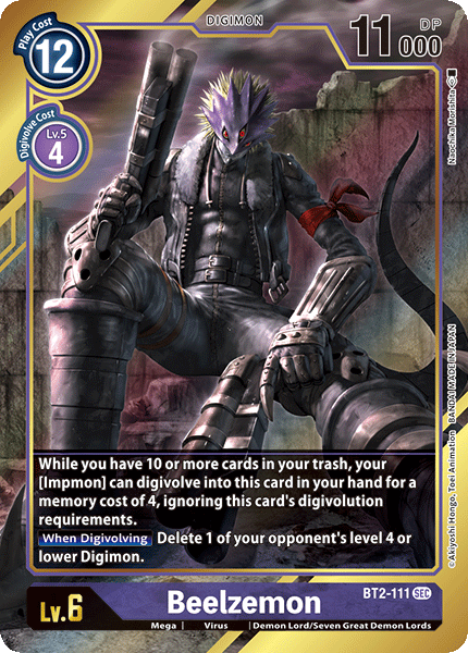 Beelzemon [BT2-111] (Alternate Art) [Release Special Booster Ver.1.0] | Card Merchant Takapuna