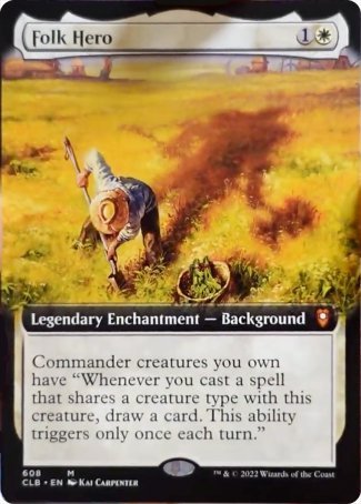 Folk Hero (Extended Art) [Commander Legends: Battle for Baldur's Gate] | Card Merchant Takapuna