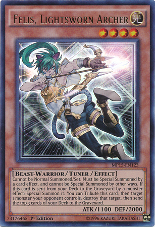 Felis, Lightsworn Archer [MP15-EN123] Ultra Rare | Card Merchant Takapuna