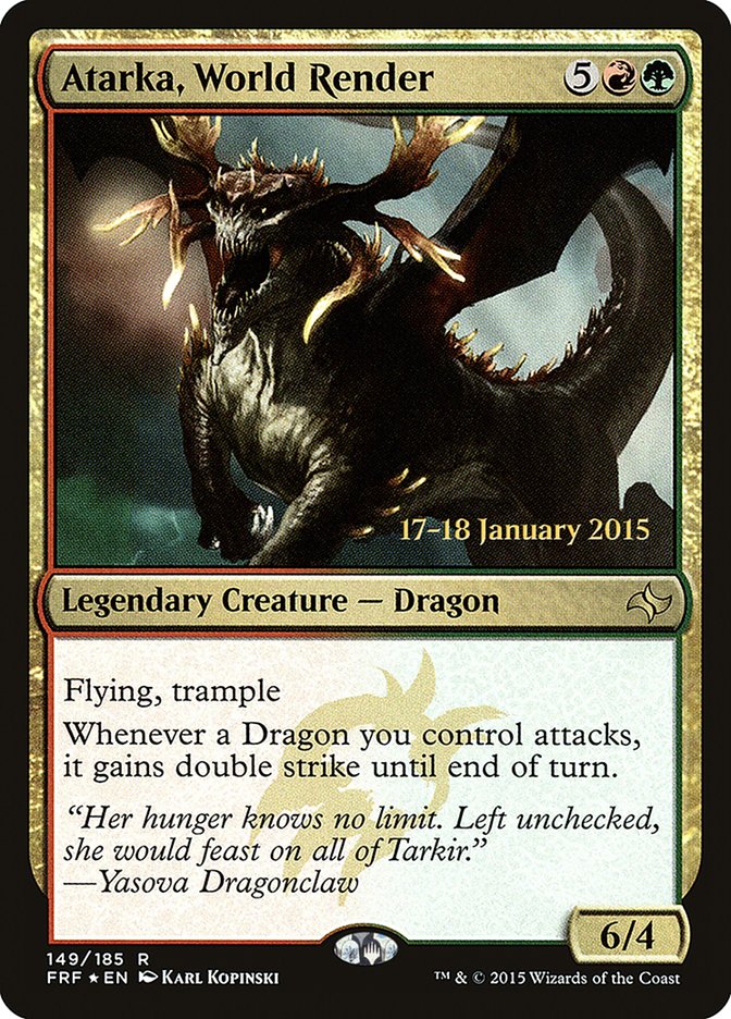 Atarka, World Render [Fate Reforged Prerelease Promos] | Card Merchant Takapuna