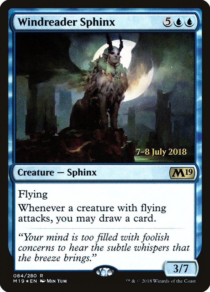 Windreader Sphinx [Core Set 2019 Prerelease Promos] | Card Merchant Takapuna