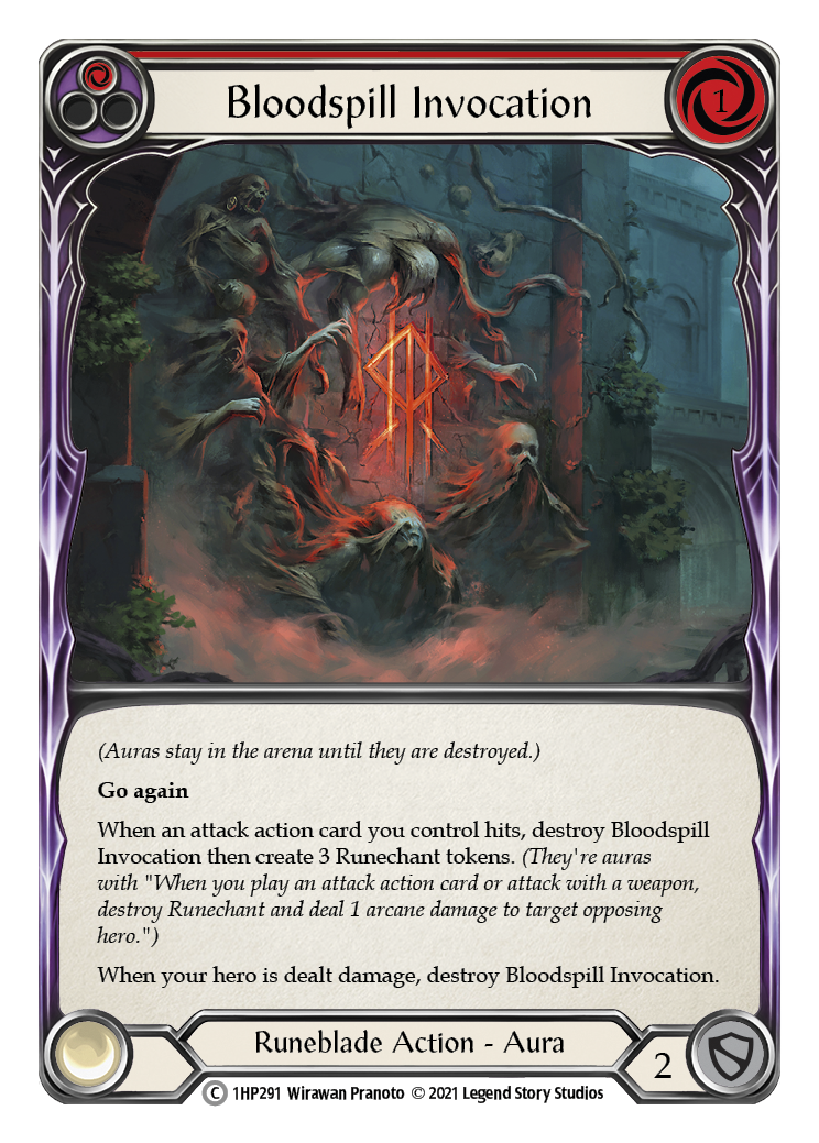 Bloodspill Invocation (Red) [1HP291] (History Pack 1) | Card Merchant Takapuna