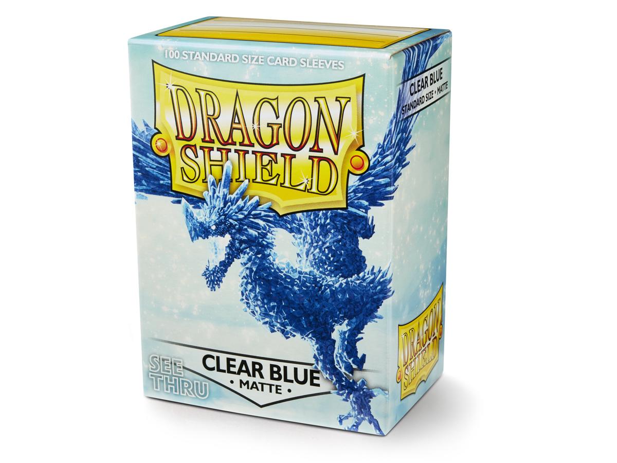 Dragon Shield Sleeves 100 ct Standard - Clear Blue Matte | Card Merchant Takapuna