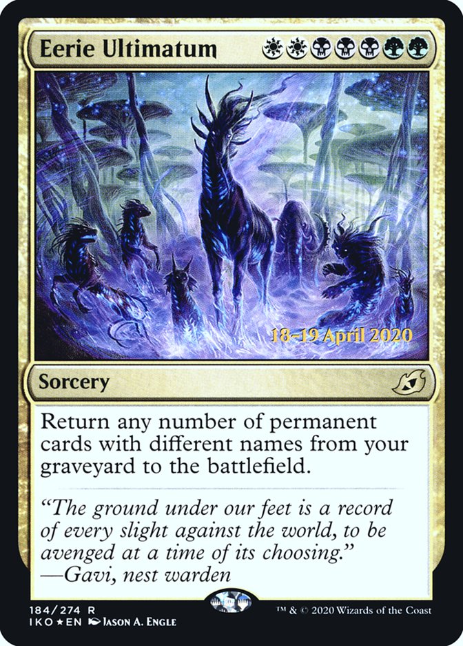 Eerie Ultimatum [Ikoria: Lair of Behemoths Prerelease Promos] | Card Merchant Takapuna