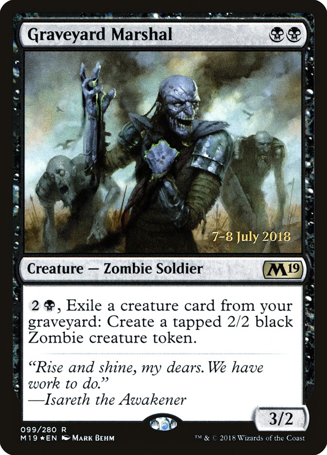 Graveyard Marshal [Core Set 2019 Prerelease Promos] | Card Merchant Takapuna