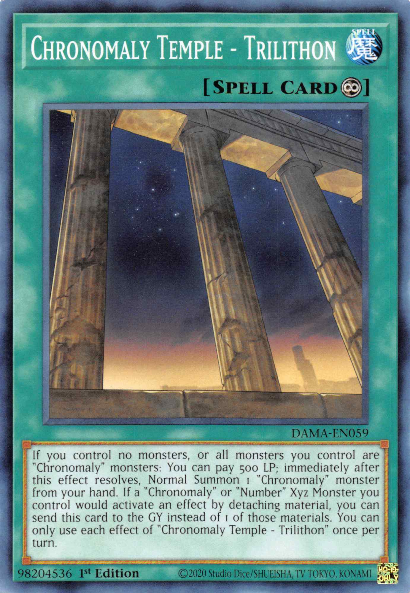 Chronomaly Temple - Trilithon [DAMA-EN059] Common | Card Merchant Takapuna