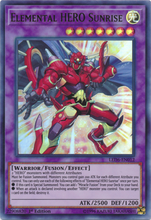 Elemental Hero Sunrise [LED6-EN012] Ultra Rare | Card Merchant Takapuna