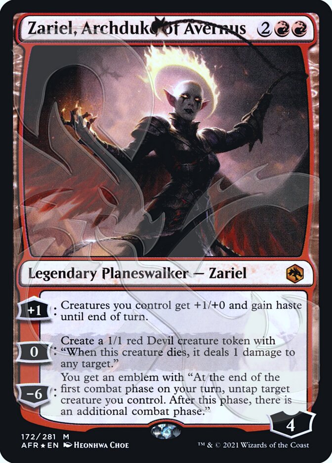 Zariel, Archduke of Avernus (Ampersand Promo) [Dungeons & Dragons: Adventures in the Forgotten Realms Promos] | Card Merchant Takapuna