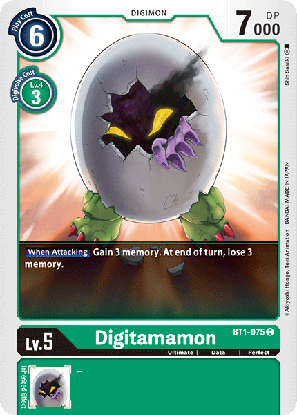 Digitamamon [BT1-075] [Release Special Booster Ver.1.0] | Card Merchant Takapuna