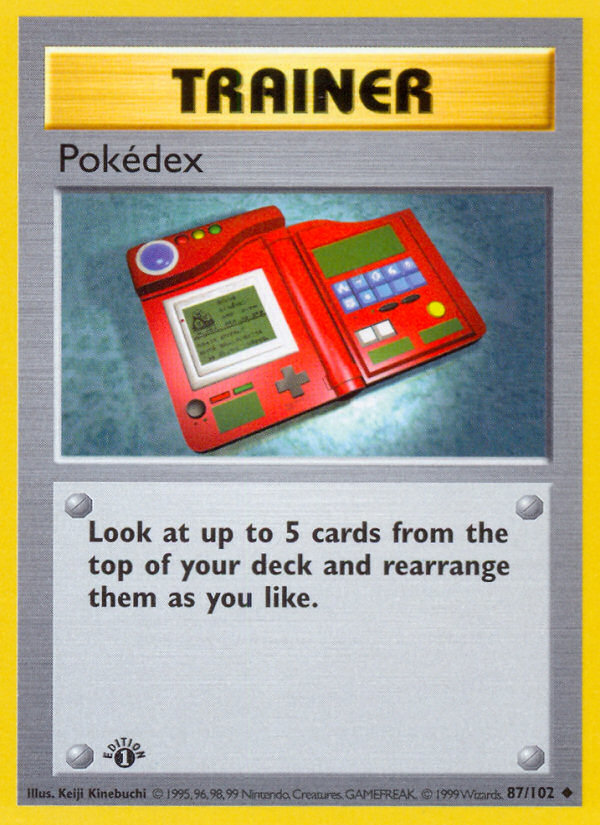 Pokedex (87/102) (Shadowless) [Base Set 1st Edition] | Card Merchant Takapuna