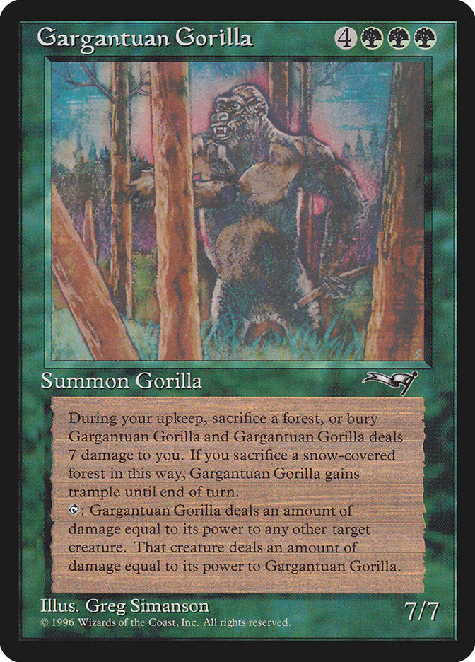 Gargantuan Gorilla [Alliances] | Card Merchant Takapuna