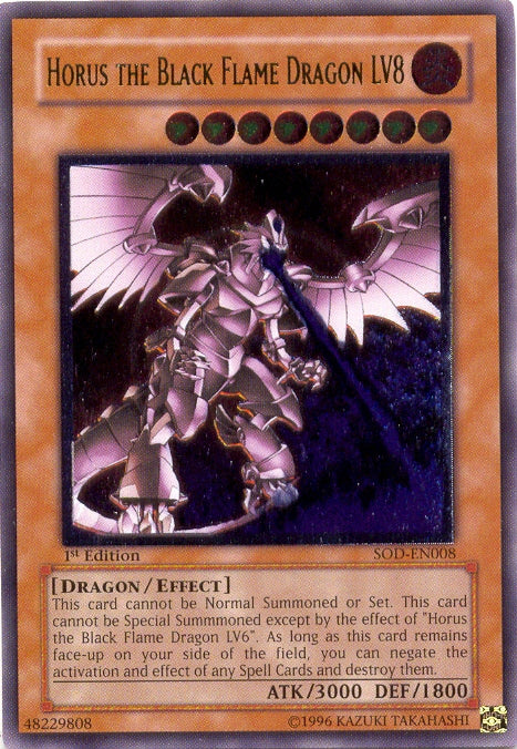 Horus the Black Flame Dragon LV8 [SOD-EN008] Ultimate Rare | Card Merchant Takapuna