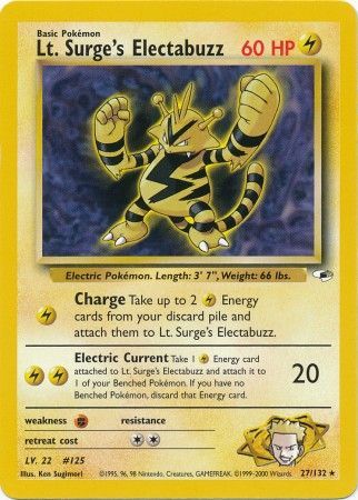 Lt. Surge's Electabuzz (27/132) [Gym Heroes Unlimited] | Card Merchant Takapuna