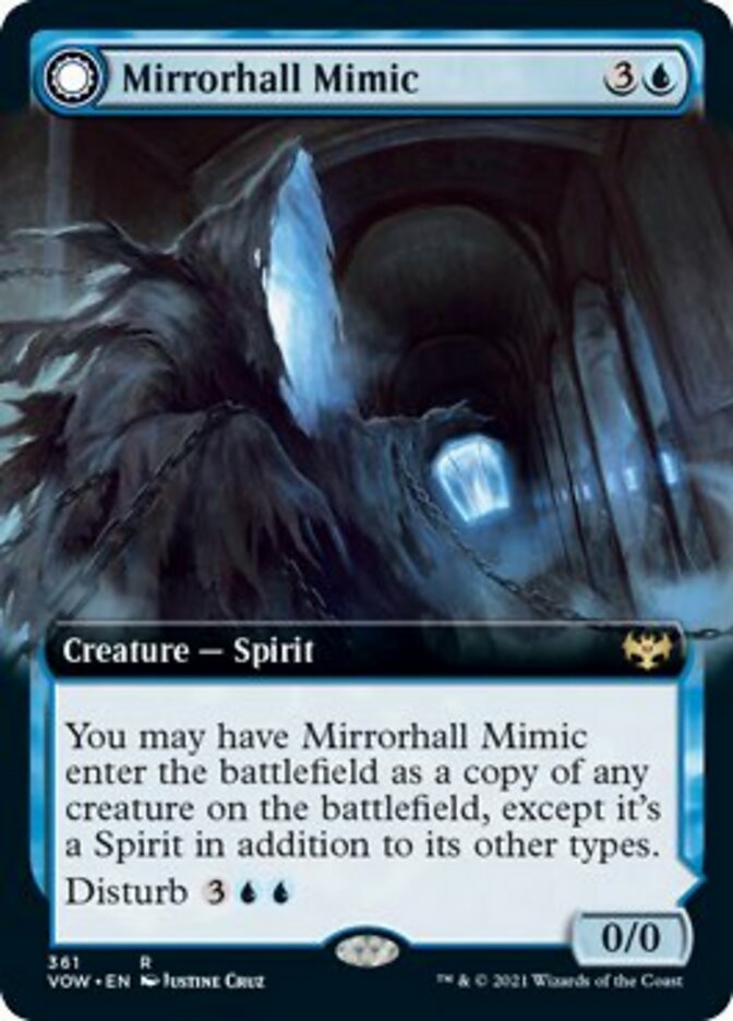 Mirrorhall Mimic // Ghastly Mimicry (Extended Art) [Innistrad: Crimson Vow] | Card Merchant Takapuna