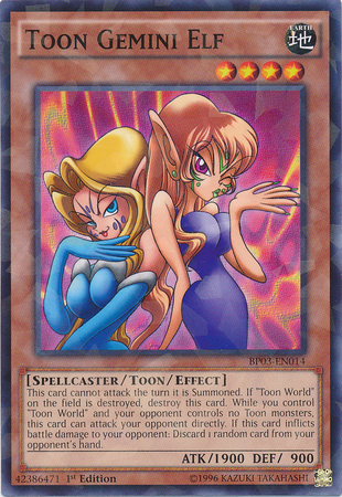 Toon Gemini Elf [BP03-EN014] Shatterfoil Rare | Card Merchant Takapuna