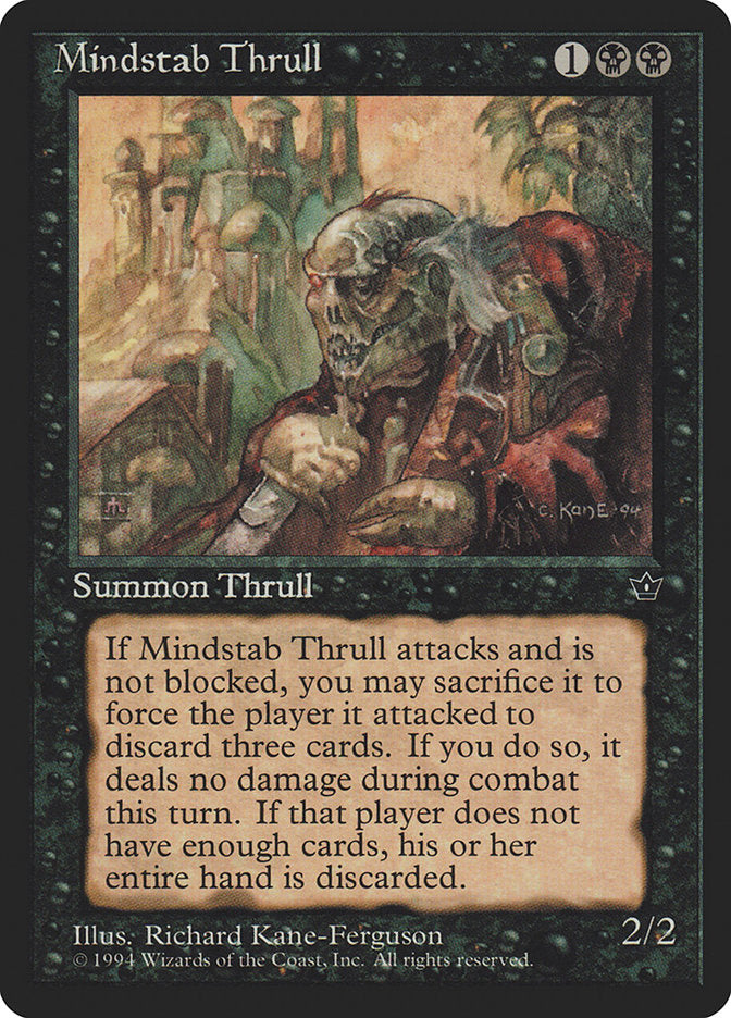 Mindstab Thrull (Richard Kane Ferguson) [Fallen Empires] | Card Merchant Takapuna