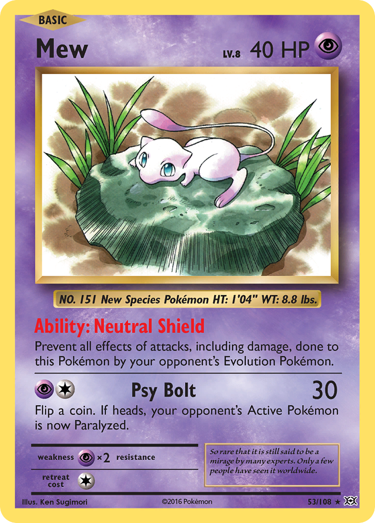 Mew (53/108) [XY: Evolutions] | Card Merchant Takapuna