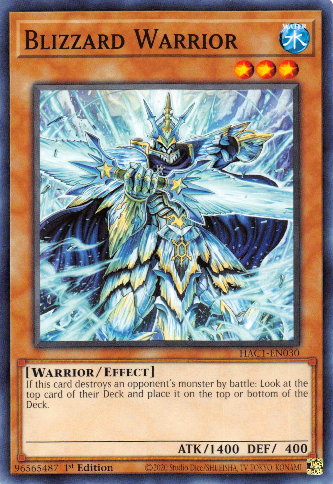 Blizzard Warrior (Duel Terminal) [HAC1-EN030] Parallel Rare | Card Merchant Takapuna