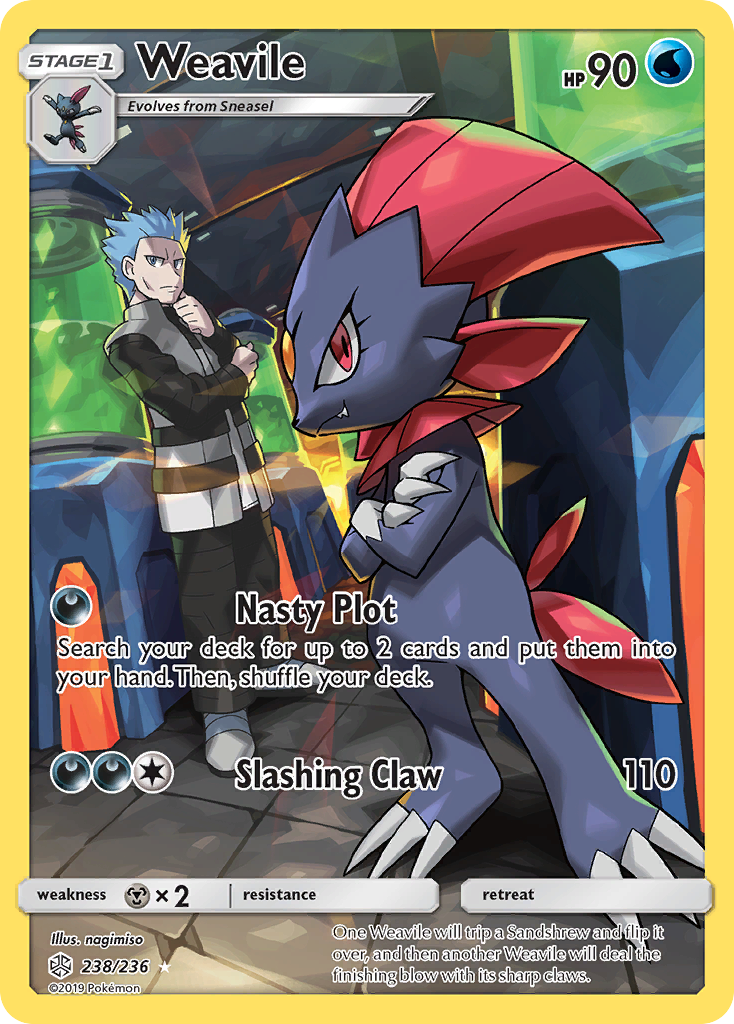 Weavile (238/236) [Sun & Moon: Cosmic Eclipse] | Card Merchant Takapuna