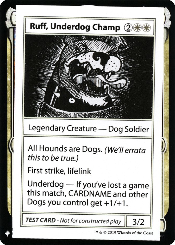 Ruff, Underdog Champ [Mystery Booster Playtest Cards] | Card Merchant Takapuna