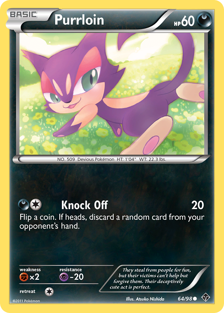 Purrloin (64/98) [Black & White: Emerging Powers] | Card Merchant Takapuna