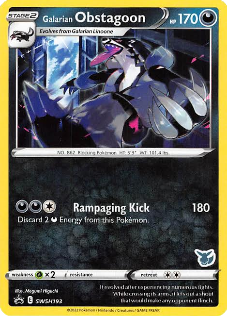 Galarian Obstagoon (SWSH193) (Eevee Deck) [Battle Academy 2022] | Card Merchant Takapuna