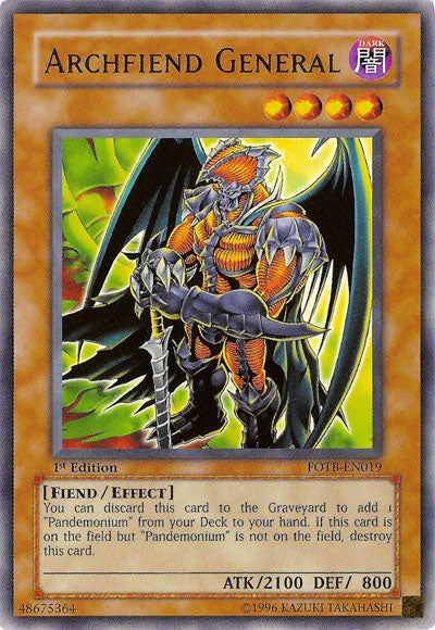 Archfiend General [FOTB-EN019] Rare | Card Merchant Takapuna