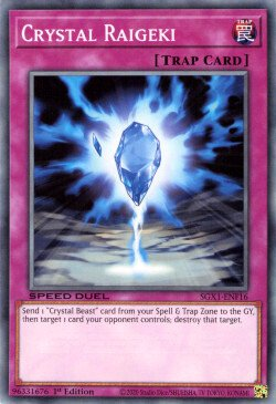 Crystal Raigeki [SGX1-ENF16] Common | Card Merchant Takapuna