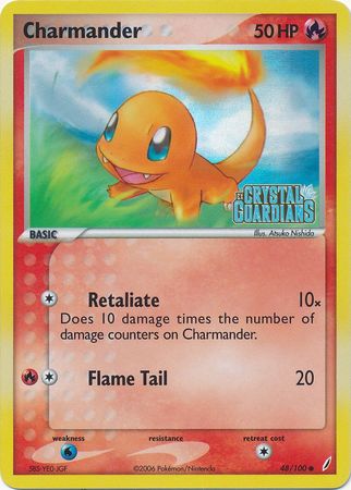 Charmander (48/100) (Stamped) [EX: Crystal Guardians] | Card Merchant Takapuna