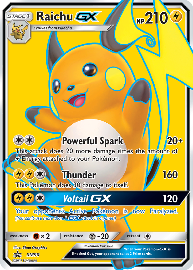 Raichu GX (SM90) [Sun & Moon: Black Star Promos] | Card Merchant Takapuna