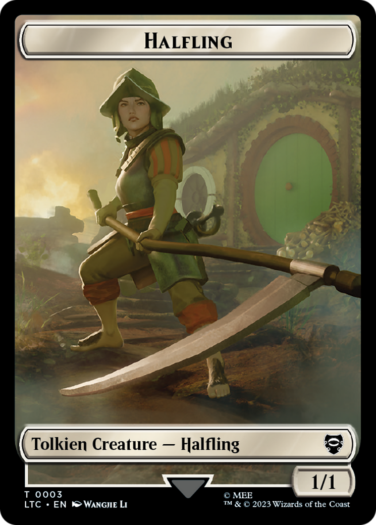 Halfling // Treasure Token [The Lord of the Rings: Tales of Middle-Earth Commander Tokens] | Card Merchant Takapuna