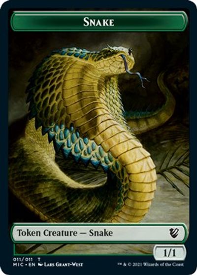 Spirit // Snake Double-Sided Token [Innistrad: Midnight Hunt Commander Tokens] | Card Merchant Takapuna