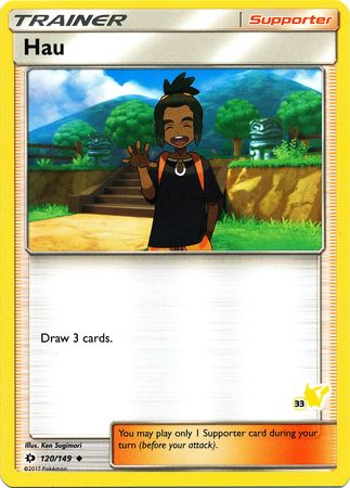 Hau (120/149) (Pikachu Stamp #33) [Battle Academy 2020] | Card Merchant Takapuna