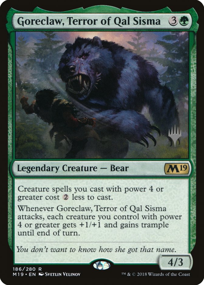 Goreclaw, Terror of Qal Sisma (Promo Pack) [Core Set 2019 Promos] | Card Merchant Takapuna