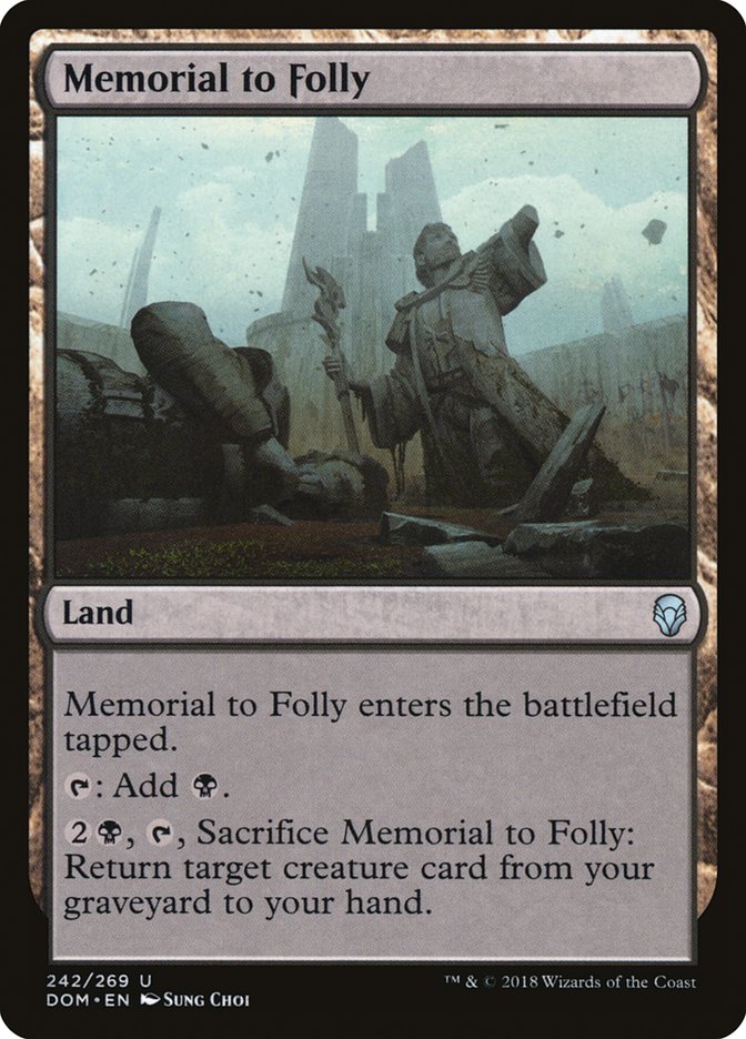 Memorial to Folly [Dominaria] | Card Merchant Takapuna