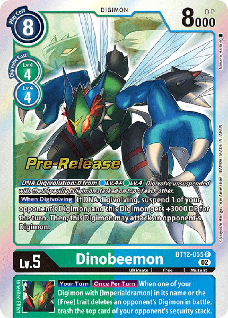 Dinobeemon [BT12-055] [Across Time Pre-Release Cards] | Card Merchant Takapuna