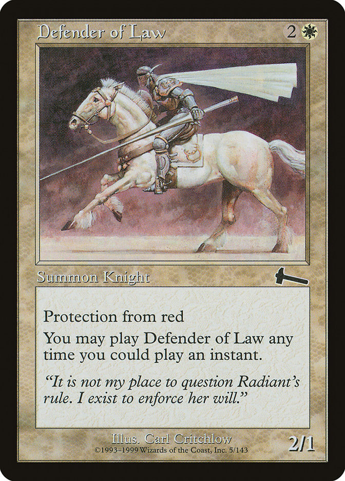 Defender of Law [Urza's Legacy] | Card Merchant Takapuna