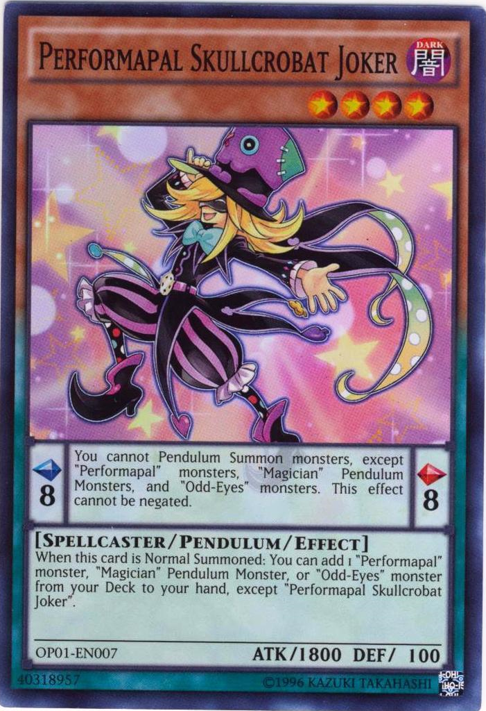 Performapal Skullcrobat Joker [OP01-EN007] Super Rare | Card Merchant Takapuna