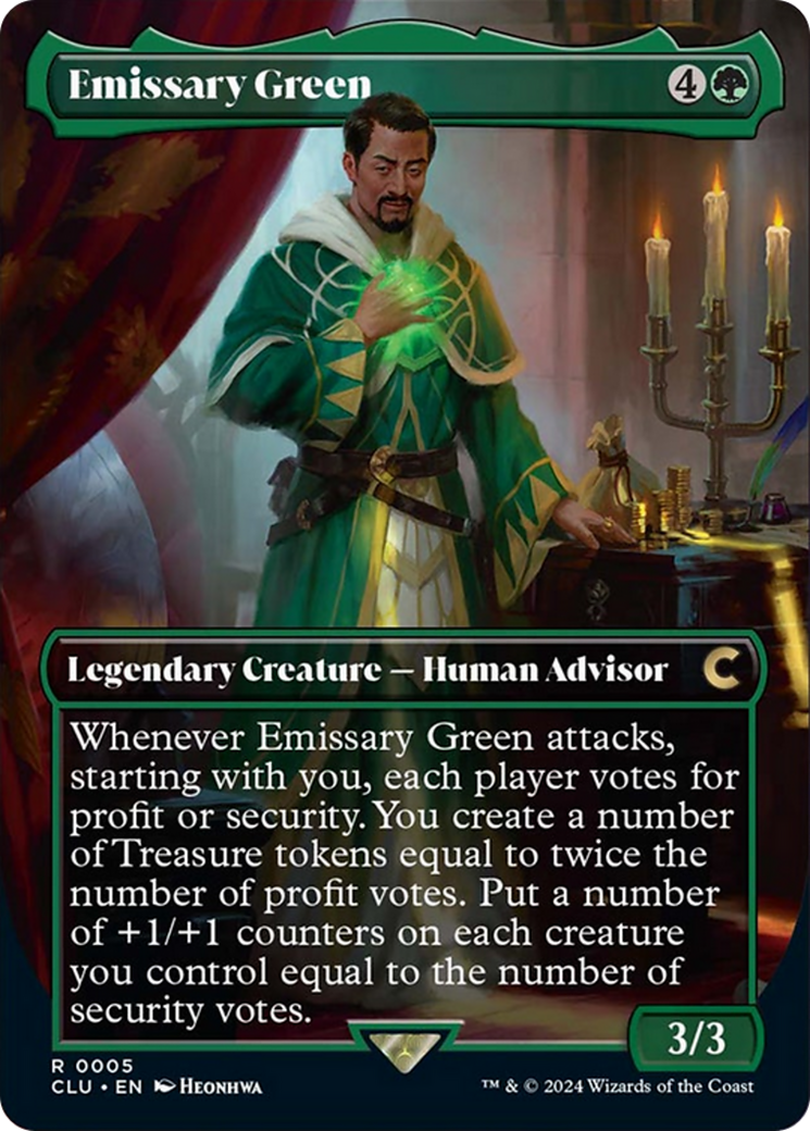 Emissary Green (Borderless) [Ravnica: Clue Edition] | Card Merchant Takapuna