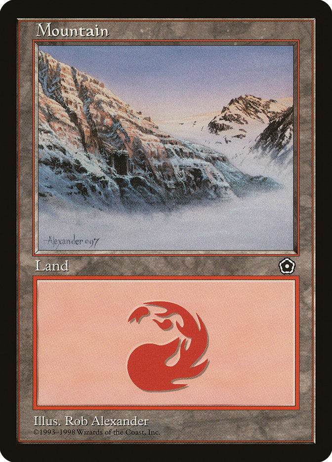 Mountain (Signature on Left / Cave on Left) [Portal Second Age] | Card Merchant Takapuna