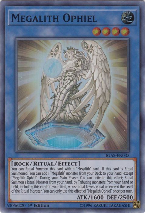 Megalith Ophiel [IGAS-EN035] Super Rare | Card Merchant Takapuna