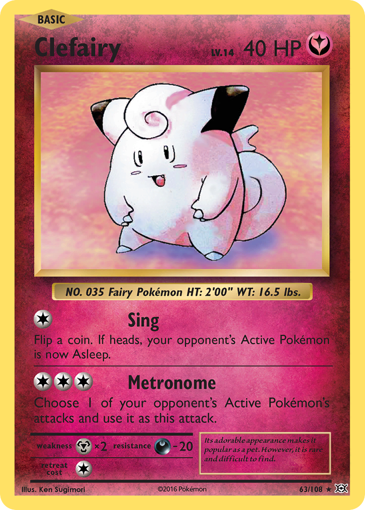 Clefairy (63/108) [XY: Evolutions] | Card Merchant Takapuna